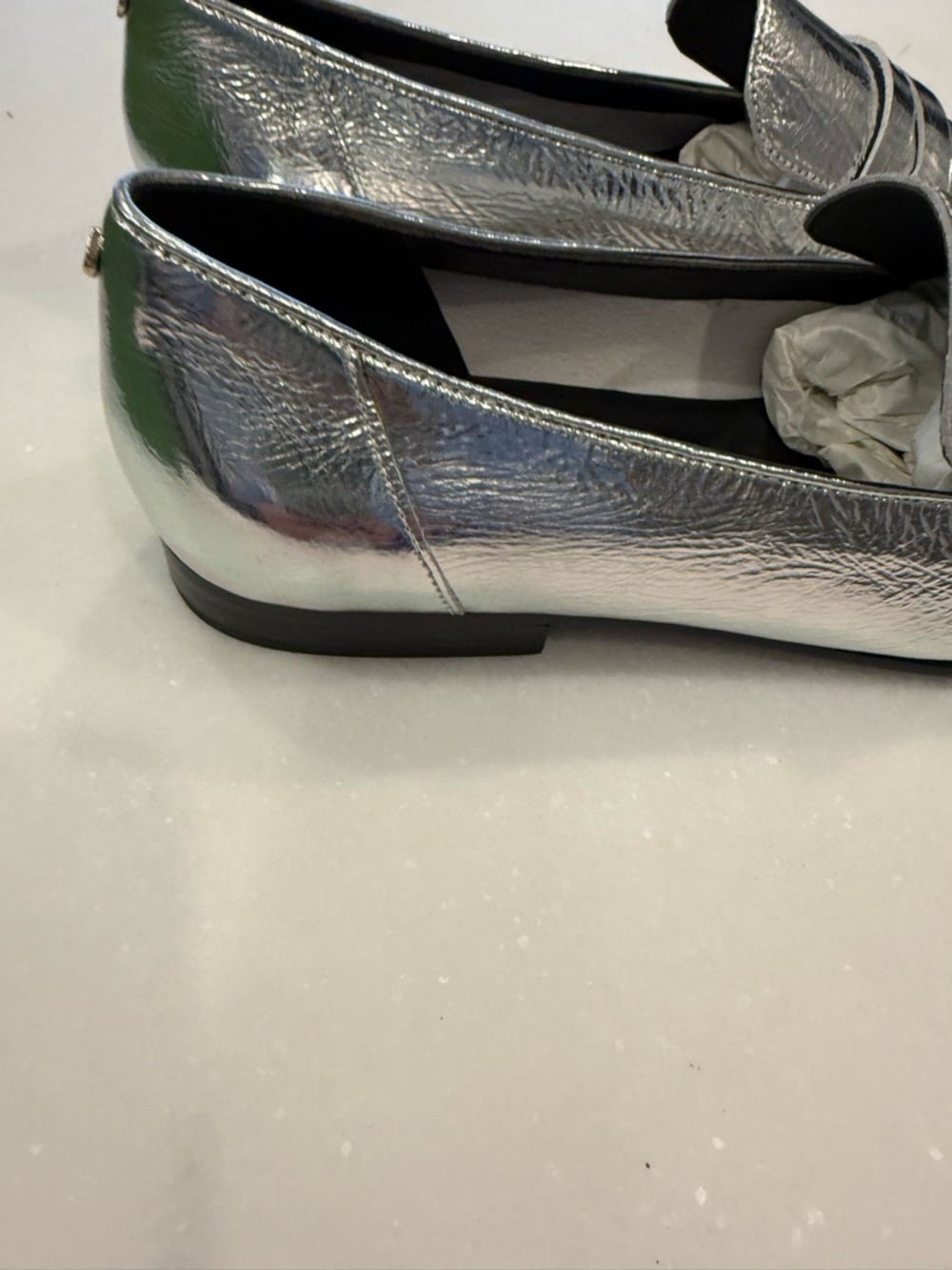 Kate Spade METALLIC SILVER Women's Genevieve Loafers, US 8 M NEW IN BOX - Picture 7 of 11